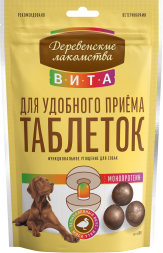 Деревенские Лакомства Вита - Угощение для удобного приёма таблеток для собак с уткой, 80 г