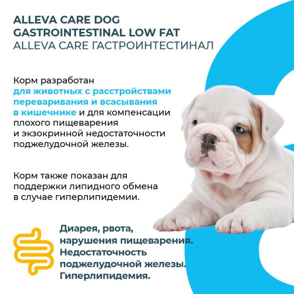 Alleva Care Gastrointestinal Low Fat - Сухой корм для собак всех возрастов, при нарушениях пищеварения