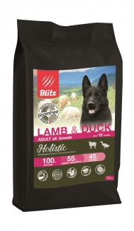 Blitz Adult Lamb & Duck - Сухой корм для собак низкозерновой с ягненком и уткой 