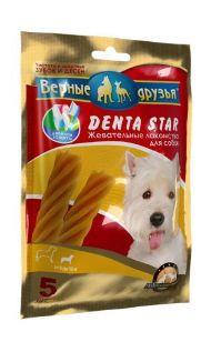 Верные Друзья Denta Star - Лакомство для собак от 4 до 10 кг для очистки зубой 90 гр
