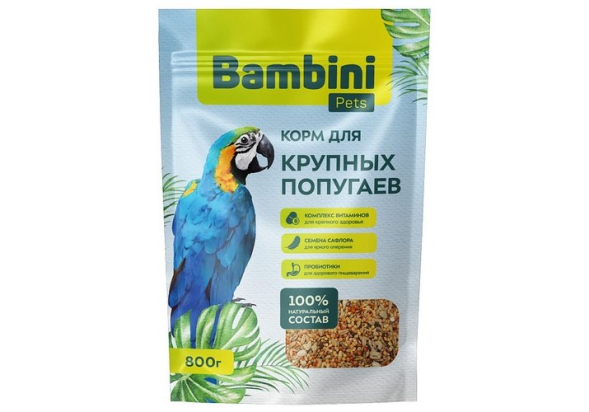 Bambini Pets - Корм для крупных попугаев