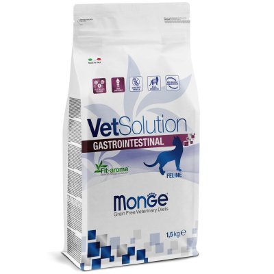 Monge VetSolution Gastrointestinal - Диетический корм для кошек, при заболеваниях ЖКТ Monge VetSolution Gastrointestinal - Диетический корм для кошек, при заболеваниях ЖКТ