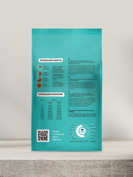 Smart Dog - сухой корм - Для взрослых собак с ягнёнком, лососем, индейкой
