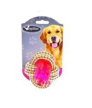 Papillon - Игрушка для собак "Плетеный мячик с пластиковым кольцом", 8 см