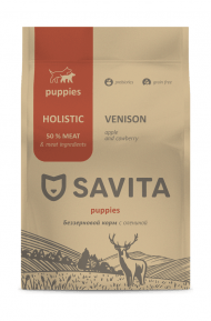 Savita - Беззерновой сухой корм для щенков, с олениной