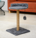 PetSHOP - Когтеточка - лежанка, дымчатая с помпоном, джут, мех, 35x35x55 см