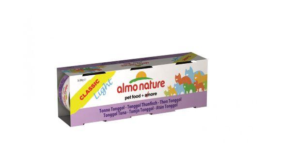 Almo Nature Classic Light Cat - низкокаллорийные консервы для кошек с Тонгольским Тунцом 50гр*3шт