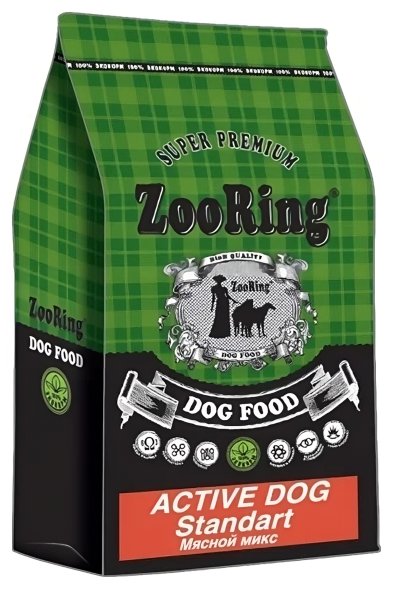 ZooRing - Active Dog Сандарт - Сухой корм для собак, Мясной микс