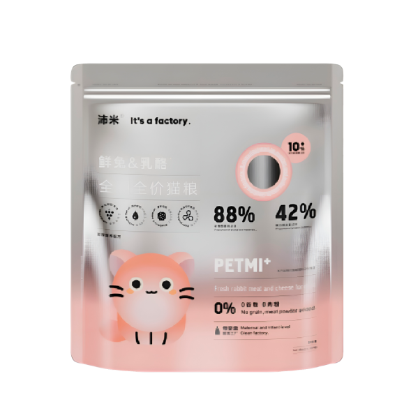 PETMI - Сухой корм для взрослых кошек, с кроликом и сыром