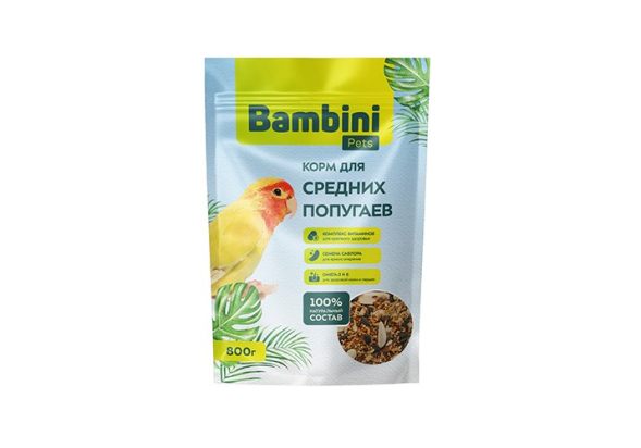 Bambini Pets - Корм для средних попугаев