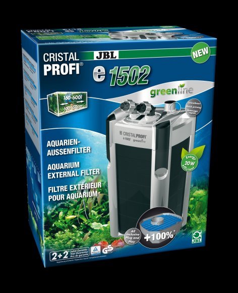 JBL CristalProfi e1502 greenline - Внешний фильтр для аквариумов объемом 200-700 л (100-150 см)