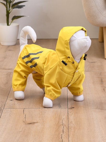 PetSHOP - Дождевик для собак с капюшоном, с мембранным покрытием, желтый