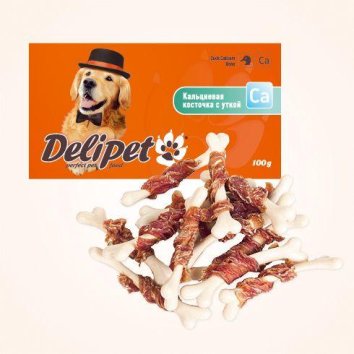 Delipet Кальциевая косточка с уткой