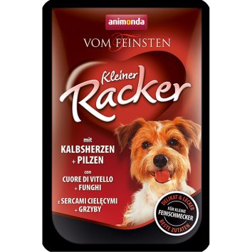 Animonda Vom Feinsten - Паучи для собак c телячьим сердцем и грибами 85гр (Kleiner Racker)