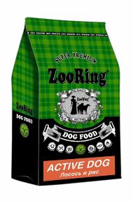ZooRing Active Dog - Сухой корм для собак, с лососем 20кг