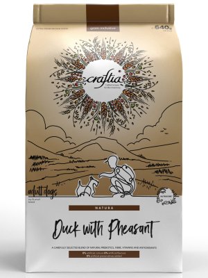 Craftia Natura - Сухой корм для взрослых собак, миниатюрных и мелких пород, из Утки с Фазаном Craftia Natura - Сухой корм для взрослых собак, миниатюрных и мелких пород, из Утки с Фазаном