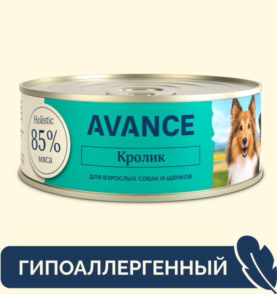 Avance - Консервы для собак и щенков, с Кроликом, 100 гр