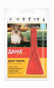 Apicenna Дана Ультра - капли на холку для собак и щенков 10-20 кг 1 пипетка 1,6 мл 13 г