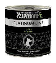 Четвероногий Гурман Platinum Line консервы для собак с рубцом в желе