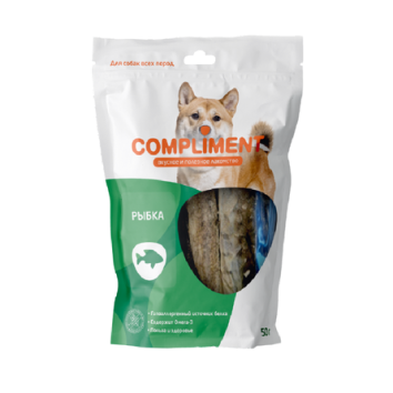 Compliment - Лакомство для собак всех пород, Полоски из Рыбьей кожи, 50 гр