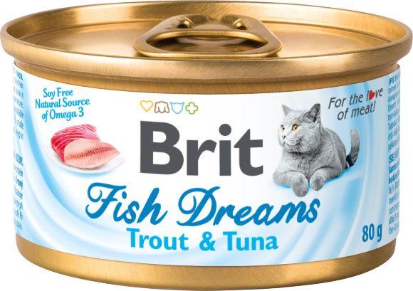 Brit Fish Dreams - Консервы для кошек с тунцом и форелью 80 гр