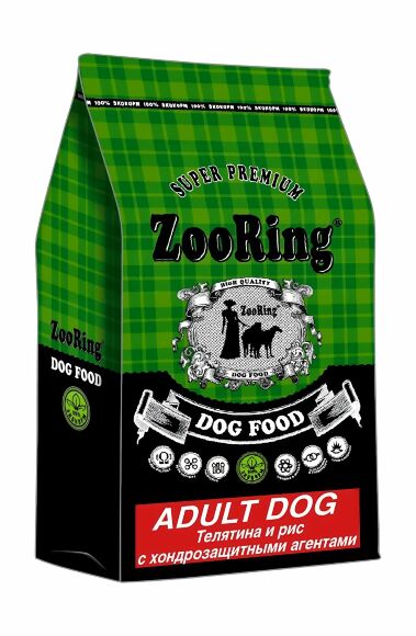 45924.580 ZooRing Adult Dog - Syhoi korm dlya sobak, Telyatina s risom kypit v zoomagazine «PetXP» ZooRing Adult Dog - Сухой корм для собак, Телятина с рисом