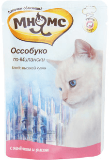 Мнямс - Паучи для кошек Оссобуко по-Милански (ягненок с рисом) 85 г