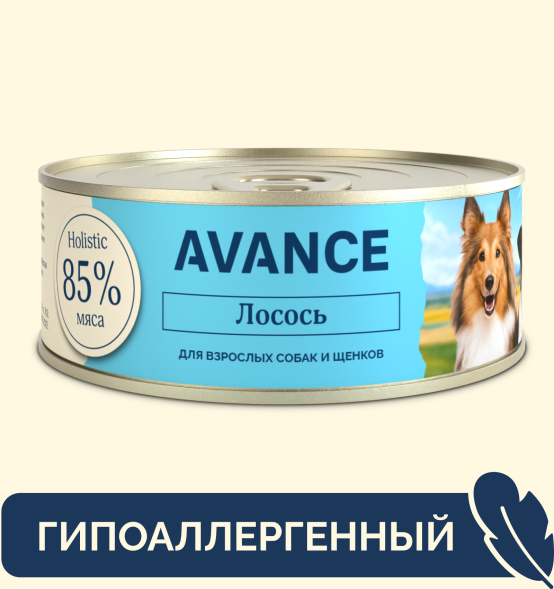Avance - Консервы для собак и щенков, с Лососем, 100 гр