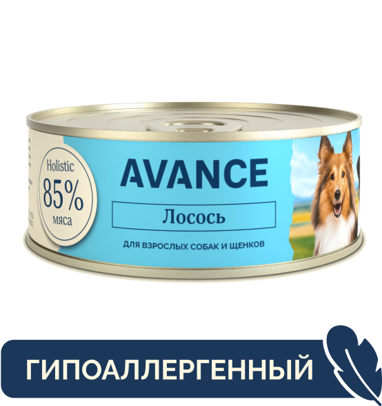 Avance - Консервы для собак и щенков, с Лососем, 100 гр