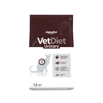 AlphaPet Vet Diet Urinary - Сухой диетический корм для взрослых кошек, при заболеваниях нижних отделов мочевыводящих путей AlphaPet Vet Diet Urinary - Сухой диетический корм для взрослых кошек, при заболеваниях нижних отделов мочевыводящих путей