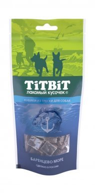 TiTBiT - Кубики из трески для собак 