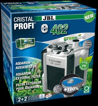 JBL - Внешний фильтр для аквариумов объемом 40-120 л (40-80 см) (CristalProfi e402 greenline)