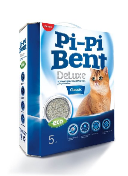 Pi-Pi Bent Делюкс - Комкующийся наполнитель для кошачьего туалета 5 кг