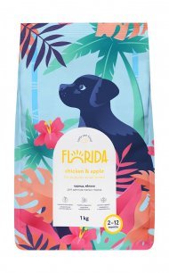 Florida - Сухой корм для щенков мелких пород, с Курицей и Яблоком