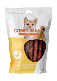 Compliment - Лакомство для собак всех пород, Шашлычок из Филе Утки, 50 гр
