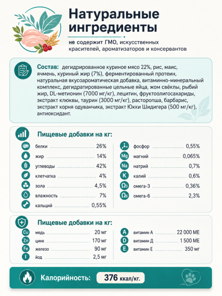 Organix Preventive Hepatic - Сухой корм для кошек, Поддержание здоровья печени, (Профилактика)