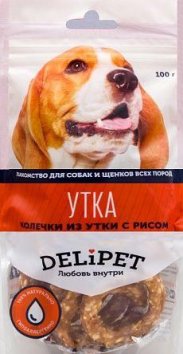Delipet Колечки из утки с рисом