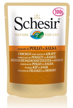 Schesir - Паучи для кошек Курица в соусе 100гр