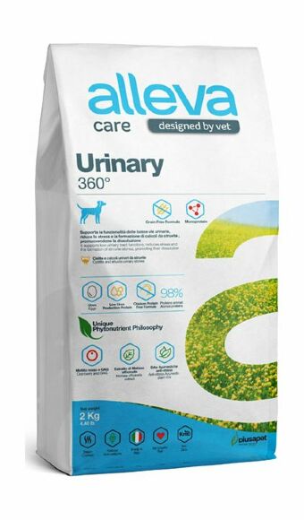Alleva Care Urinary 360 - Сухой корм для взрослых собак, при мочекаменной болезни, лечебный, ветеринарная диета