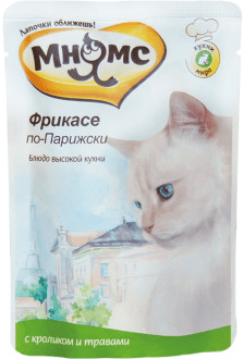 Мнямс - Паучи для кошек Фрикасе по-парижски (кролик с травами) 85 г