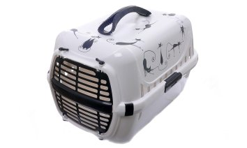 Moderna Trendy - Переноска для Кошек &amp;quot;Силуэт кота&amp;quot; с пластиковой дверцей, 49х32х30 (runner)