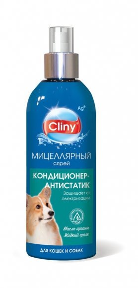 Cliny - спрей-антистатик для кошек и собак, 200мл