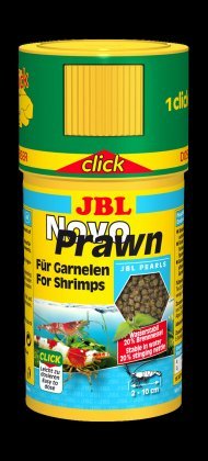 JBL NovoPrawn CLICK - Основной корм в форме гранул для креветок, в банке с дозатором, 100 мл (58 г)