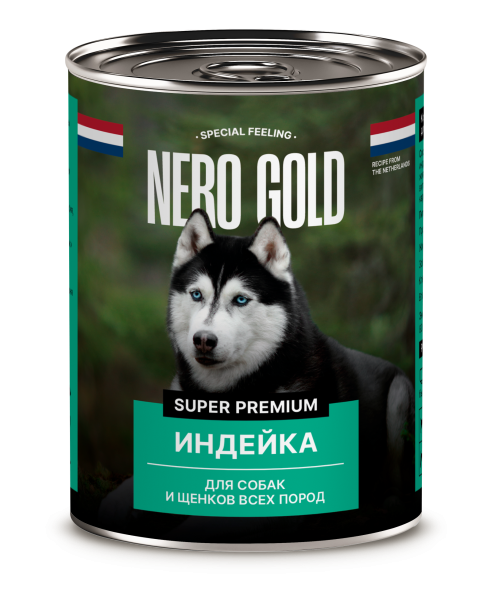 Nero Gold - консервы - Консервы для собак, Сочная индейка 415гр