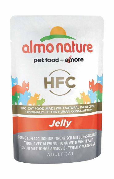 Almo Nature HFC Jelly - кусочки в желе для кошек тунец-сардины 70гр