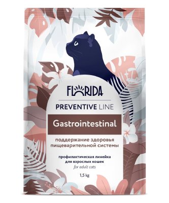 Florida Preventive Line Gastrointestinal - Сухой корм для кошек, Поддержание здоровья пищеварительной системы (Профилактика) Florida Preventive Line Gastrointestinal - Сухой корм для кошек, Поддержание здоровья пищеварительной системы (Профилактика)