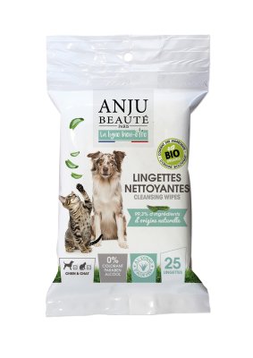 Anju Beaute - Органические очищающие салфетки для собак и кошек, 25 шт Anju Beaute - Органические очищающие салфетки для собак и кошек, 25 шт