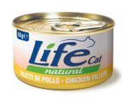 LifeCat Chicken - Консервы для кошек с курицей в бульоне 85гр