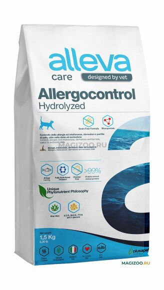 Alleva Care Allergocontrol - Сухой корм для кошек всех возрастов, при аллергии, лечебный, ветеринарная диета