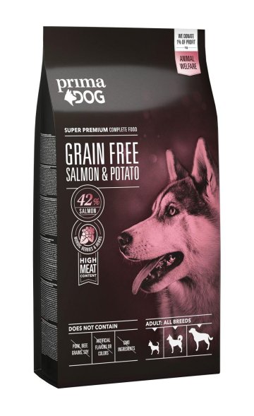Prima Dog Salmon Potato - Беззерновой корм для собак с лососем и картофелем